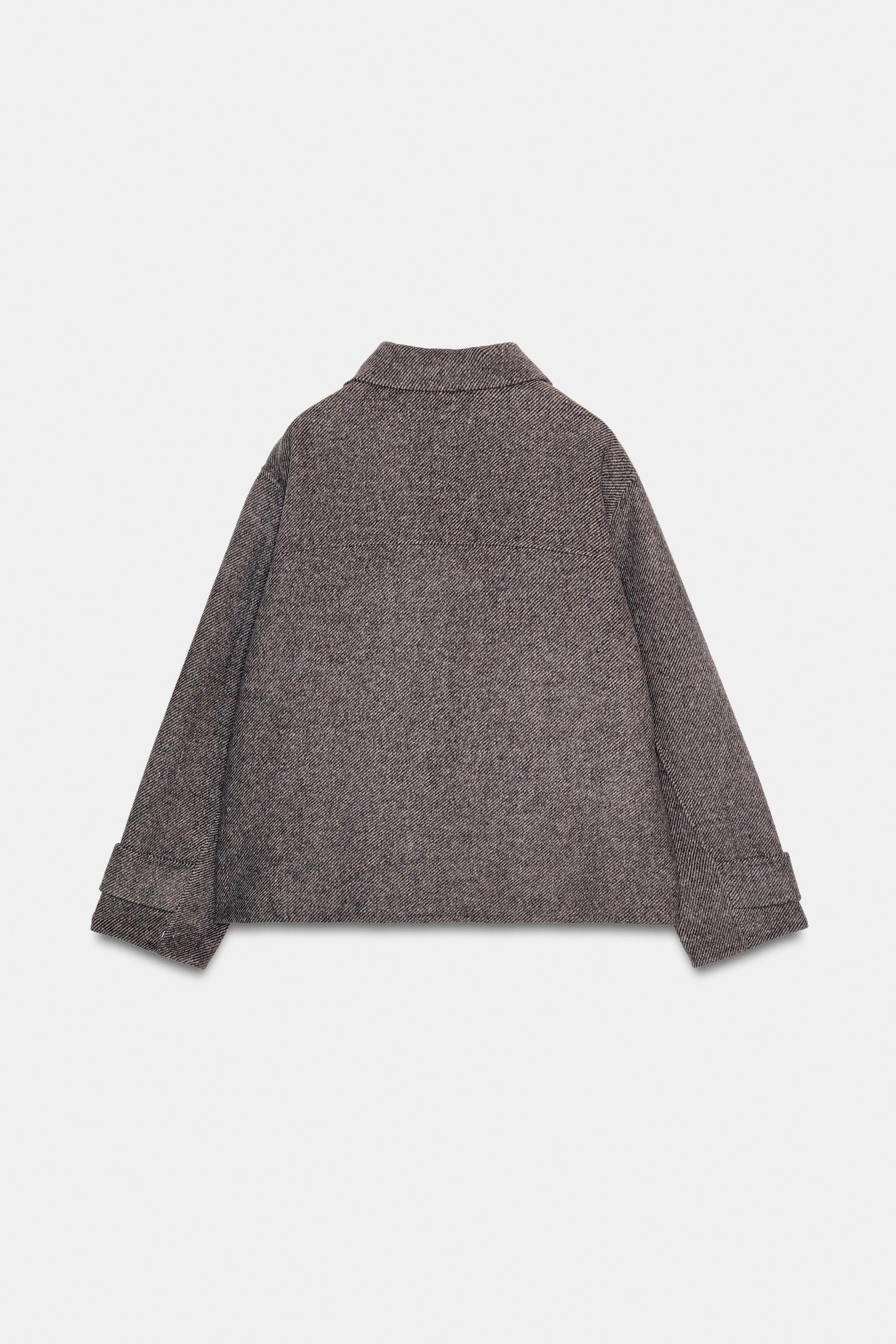 MANTEAU COURT AVEC LAINE